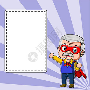 老师用超级英雄的服装站在空白的旁边图片