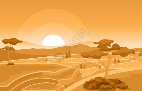 稻田种植场农业插图图片