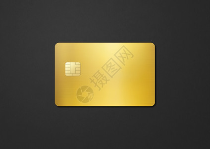 黑色背景的金信用卡模板3d插图黑色背景的金信用卡图片