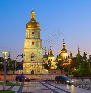 苏菲夫斯卡广场和著名的圣苏菲夫斯卡广场的奇观和著名圣苏菲亚和大教堂kievuraine图片