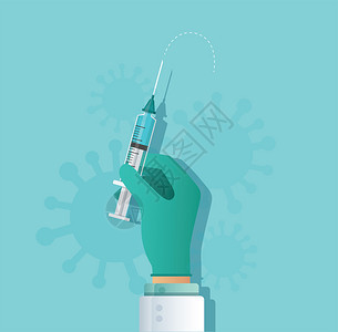 注射针筒手用针管疫苗接种病媒说明背景图片