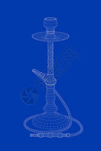 3D电钩塔线框架模型图片