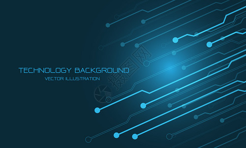 抽象的蓝色技术网络电路具有前瞻为文本设计留出空白间用于现代矢量背景说明图片