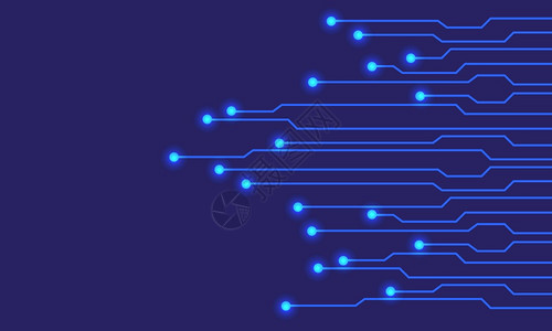 抽象的蓝色技术电路线光模式带有空间未来矢量背景图解图片