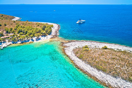 游艇目的地Arcipegao空中观察hvar岛coti的dlmti地区图片