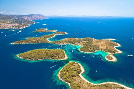 游艇目的地美洲群岛空中观察hvar岛coti的dlmti地区图片
