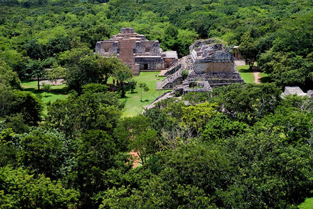 建筑网站古老的玛雅城市白亚乌卡坦墨西哥背景
