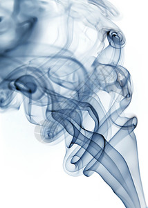 蓝色香烟白底蓝光烟雾抽象背景