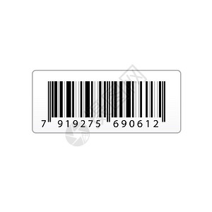 商场标签矢量孤立背景上的矢量条码标签插图背景