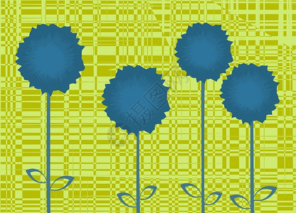 矢量插图用无缝模式的鲜花插图图片