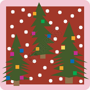 圣诞树图标艺术插背景图片