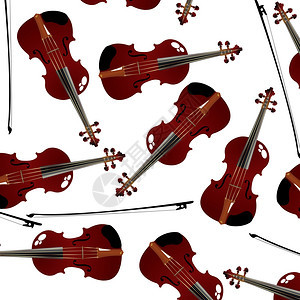 红小提琴和弓无缝音乐背景图片