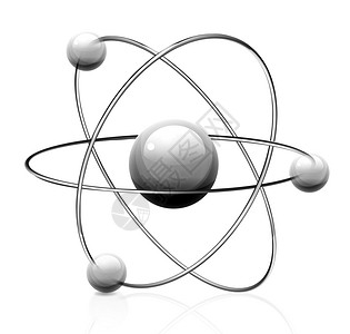 白色背景上孤立的原子图标插图片
