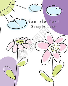 手绘花卉背景图片