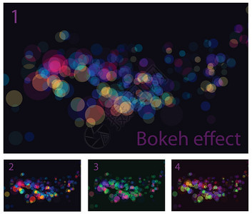 矢量光抽象束bokeh效应无透明度和效果EPSv8图片