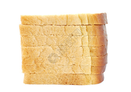 白色背景上孤立的面包bread图片