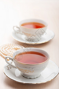 茶杯中有优美的茶杯图片