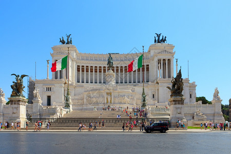 意大利罗马Venezia广场上的VittorioEmanueleII纪念碑图片
