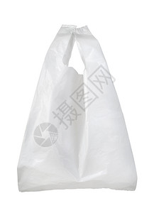 白色背景孤立的塑料袋图片