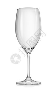 白色背景上孤立的清空葡萄酒杯图片