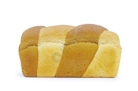 白色背景上孤立的面包叶图片