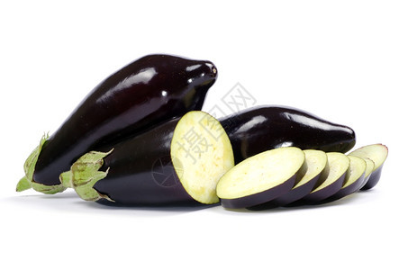 白底孤立的aubergine背景图片