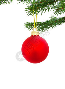 在白背景上孤立的圣诞球xAxA图片