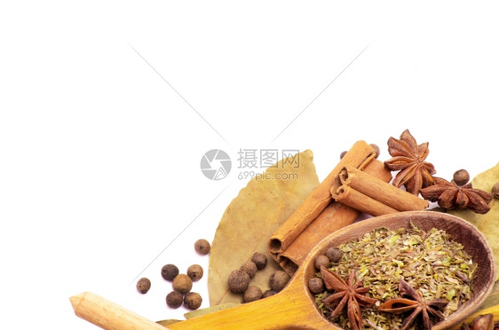 白上孤立的Spice边框图片