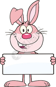 卡通可爱粉色兔子图片