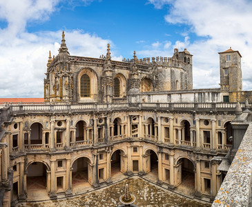 葡萄牙里斯本基督托马尔圣殿修道院骑士全景图片