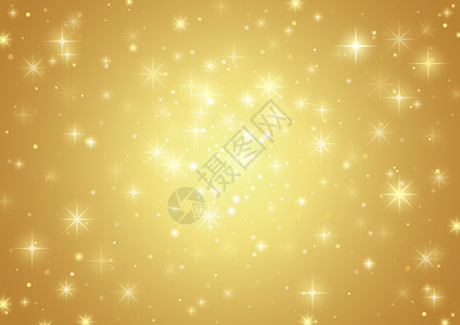 带星的黄金背景背景图片