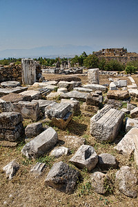 土耳其Pamukkale土耳其希拉波利斯的废墟古城图片
