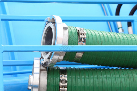 绿色塑料软管工业细节高清图片