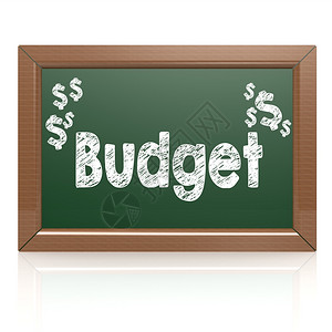 写在黑板图像上的预算单词面写有高深的艺术作品可用于任何图形设计写在黑板上的预算单词图片