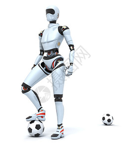 足球机器人机器人足球运动员背景