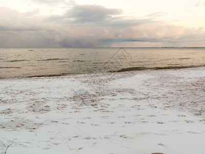 GdyniaOrlowo波兰美丽的冬季风景图片