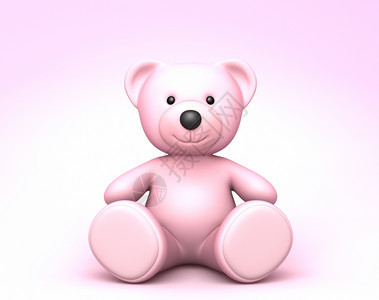 可爱的粉色泰迪熊背景图片