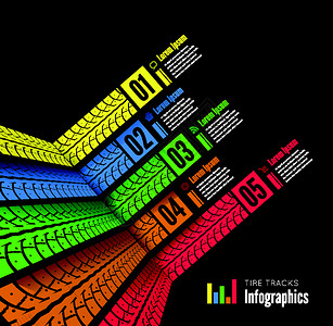 轮胎轨迹背景黑色上的矢量插图轮胎轨迹背景图片