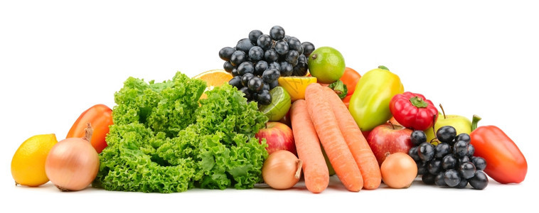 水果和蔬菜白的图片