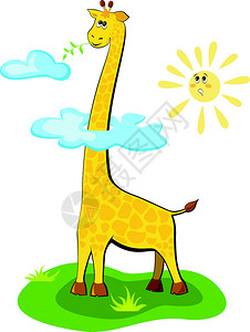 太阳晒的长颈鹿背景图片