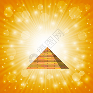 热太阳天空背景的金字塔用于设计您的金字塔图片