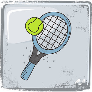 网球运动主题图形艺术矢量插图片