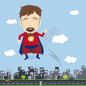 超级英雄漫画人物主题矢量艺术插图图片