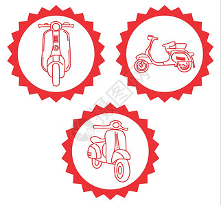 摩托车主题矢量图形艺术设计插图片