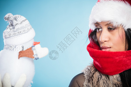 穿着雪人衣服庆圣诞1背景图片