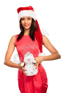 穿着雪人衣服庆圣诞1背景图片