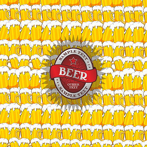 冰啤酒主题图形艺术矢量插啤酒图片