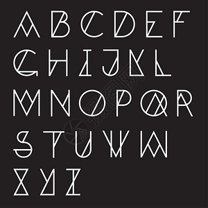 现代几何字母图片