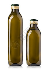白色背景的一套橄榄油瓶图片