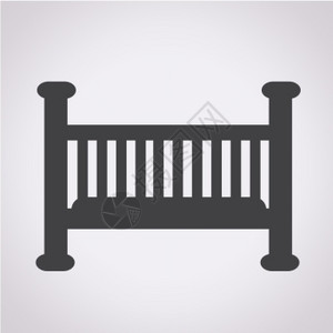 婴儿床图标图片